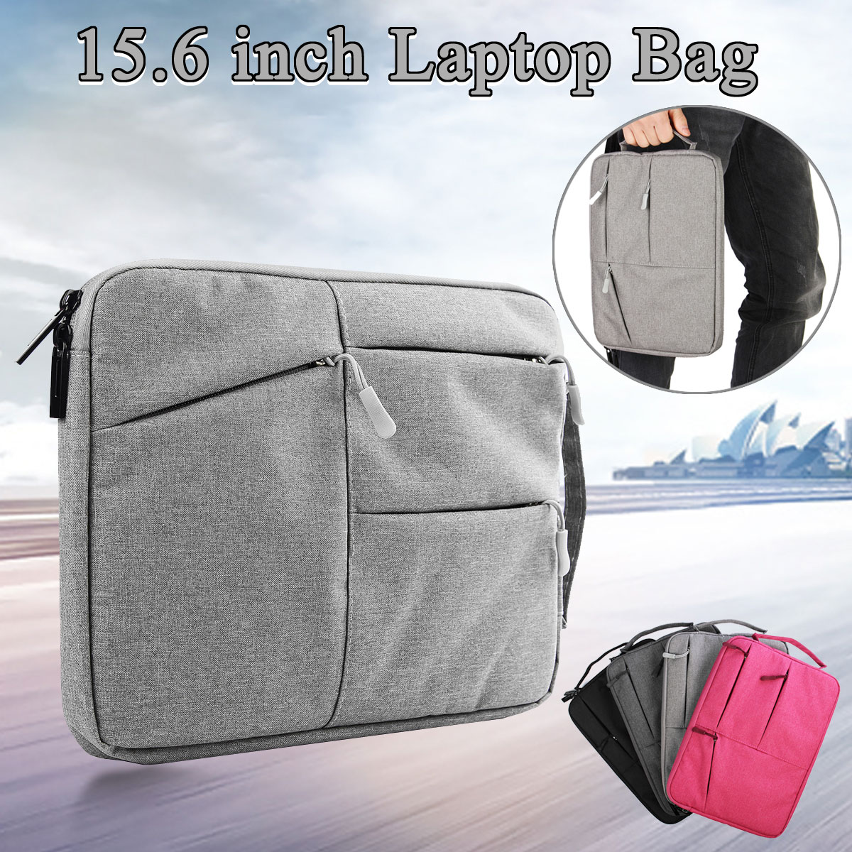 156-Inch-Nylon-Waterproof-Laptop-Tablet-PC-Sleeve-Bag-For-LaptopMacbook-Under-156quot-1288663