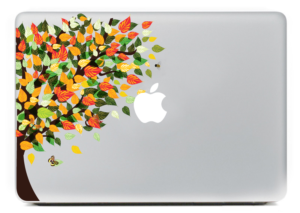 PAG-Rainbow-Tree-Decorative-Laptop-Decal-Removable-Bubble-Free-Self-adhesive-Partial-Color-Skin-1032159