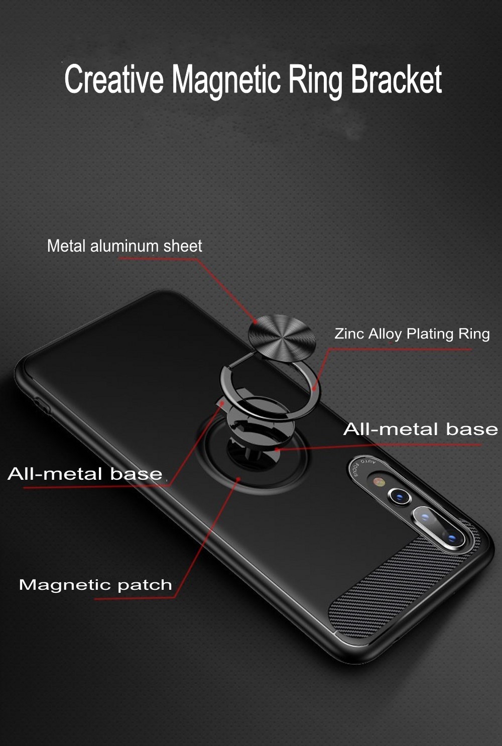 Bakeey-360deg-Adjustable-Metal-Ring-Magnetic-PC-Protective-Case-for-Huawei-P20--P20-Lite--P20-Pro-1305848