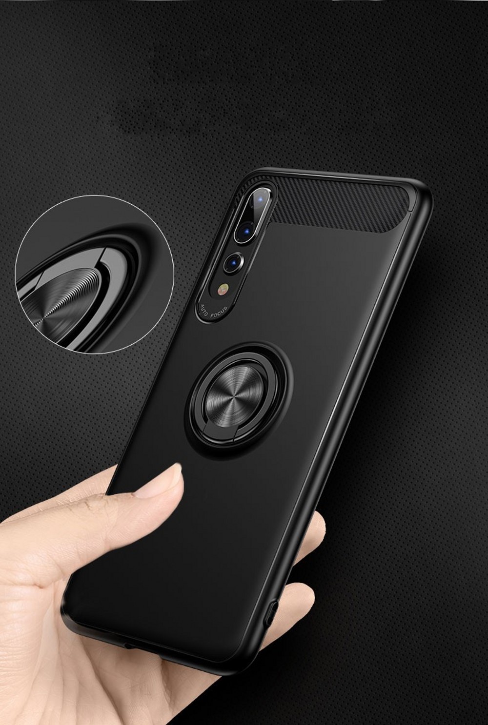 Bakeey-360deg-Adjustable-Metal-Ring-Magnetic-PC-Protective-Case-for-Huawei-P20--P20-Lite--P20-Pro-1305848