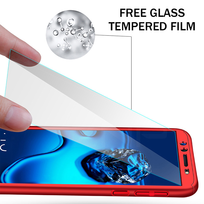 Bakeey-360deg-Full-Hard-PC-Protective-CaseTempered-Glass-Screen-Protector-For-Huawei-Honor-8X-1401029