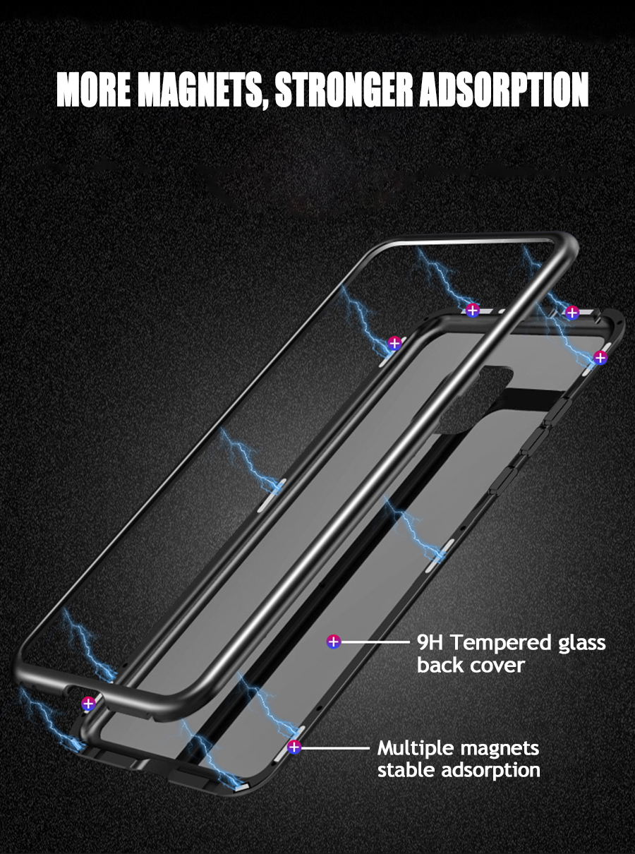 Bakeey-360deg-Magnetic-Adsorption-Flip-Metal-Tempered-Glass-Protective-Case-for-Huawei-Mate-20-Pro-1420834