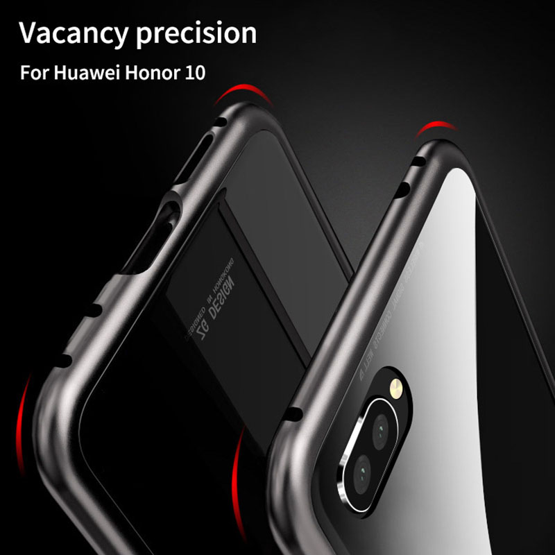 Bakeey-360deg-Magnetic-Adsorption-Metal-Tempered-Glass-Protective-Case-for-Huawei-Honor-10-1354304