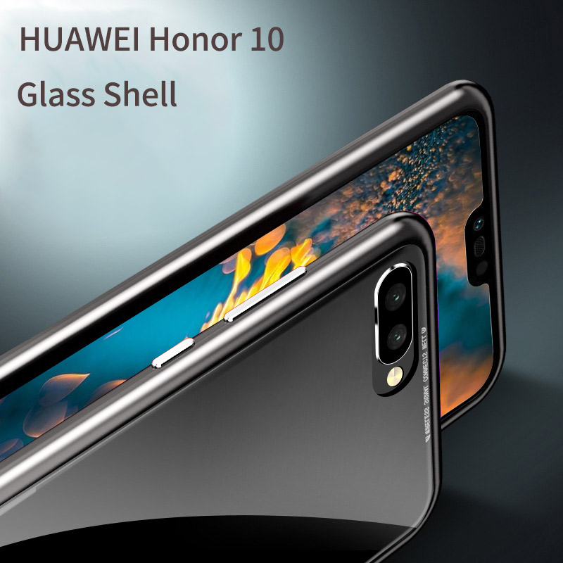 Bakeey-360deg-Magnetic-Adsorption-Metal-Tempered-Glass-Protective-Case-for-Huawei-Honor-10-1354304