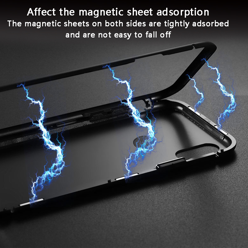 Bakeey-360deg-Magnetic-Adsorption-Metal-Tempered-Glass-Protective-Case-for-Huawei-P20P20-LiteP20-Pro-1350309