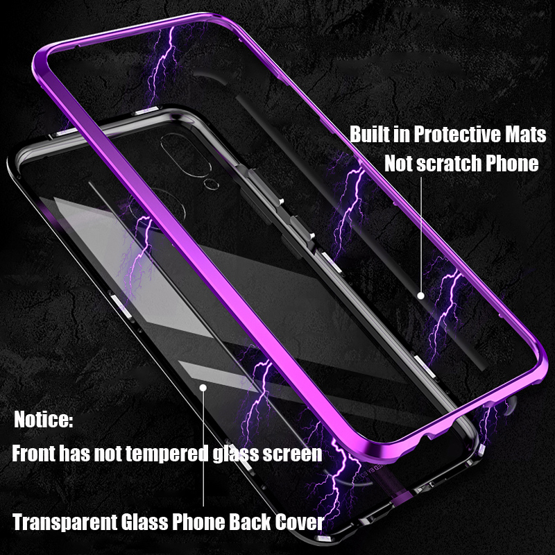 Bakeey-360deg-Magnetic-Adsorption-Upgraded-Version-Tempered-Glass-amp-Metal-Flip-Protective-Case-for-1447343