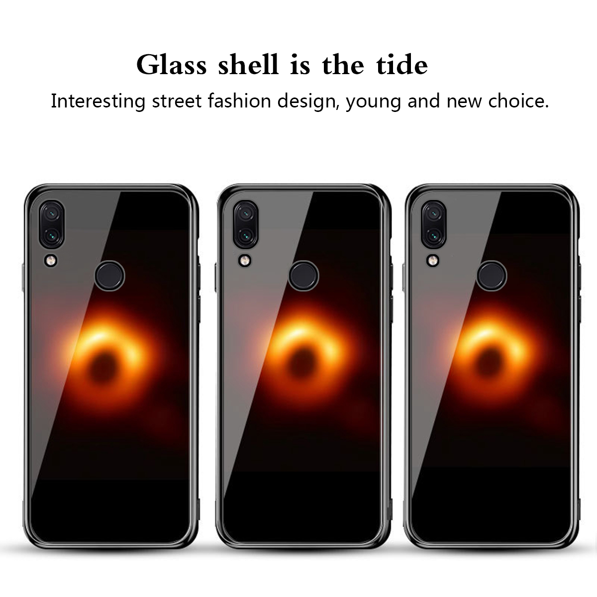 Bakeey-Black-Holes-Collapsar-Hard-Tempered-GlassampSoft-TPU-Protective-Case-For-Huawei-Honor-8X-1460254