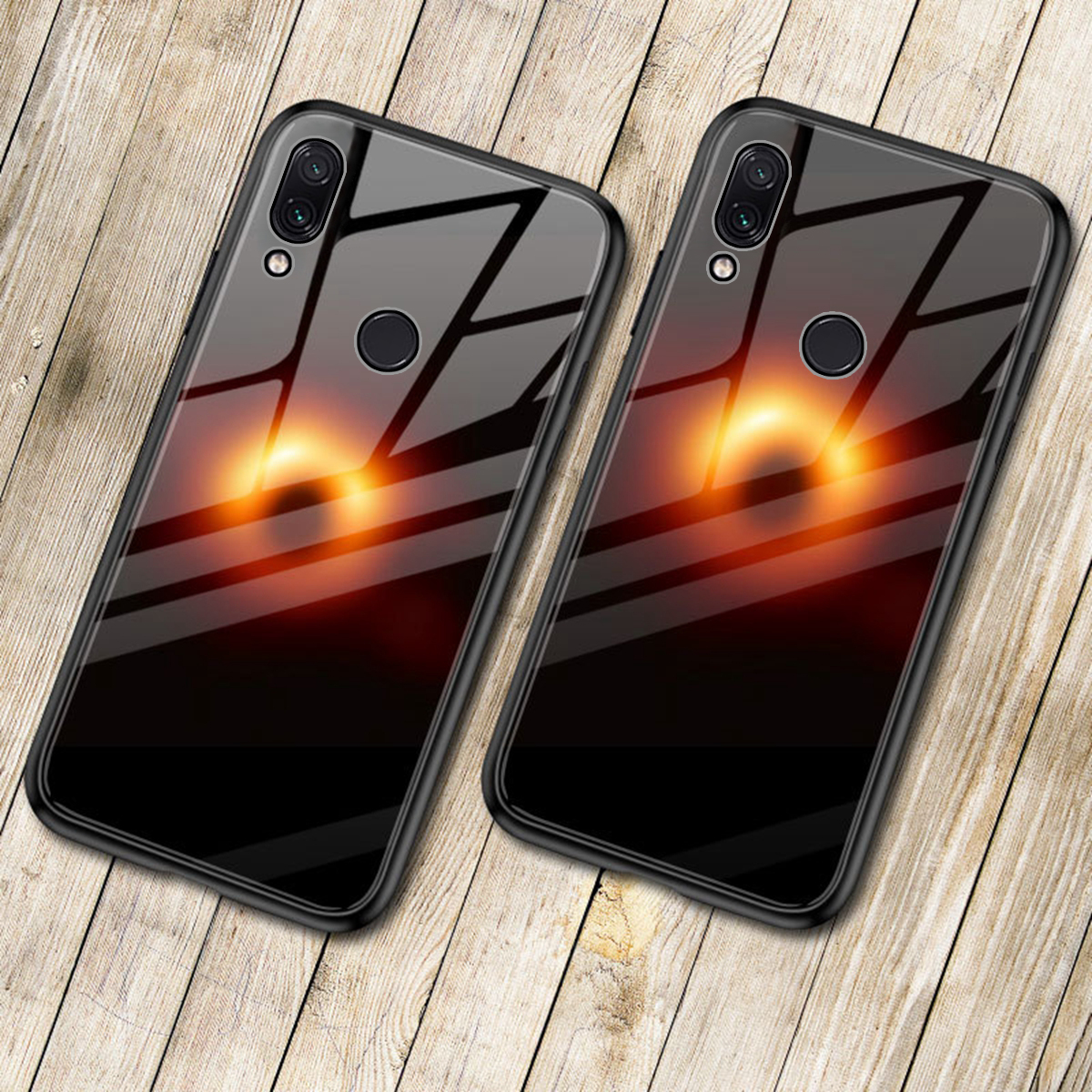 Bakeey-Black-Holes-Collapsar-Hard-Tempered-GlassampSoft-TPU-Protective-Case-For-Huawei-Honor-8X-1460254