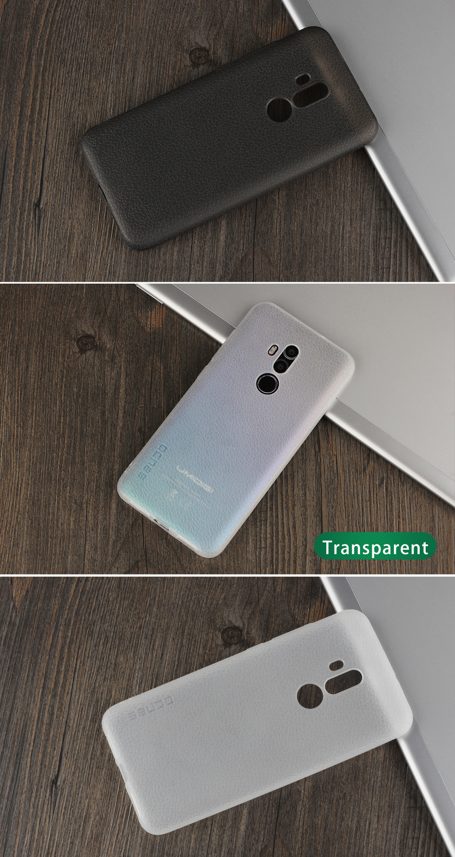 Bakeey-Ultra-thin-Translucent-Soft-TPU-Protective-Case-For-UMIDIGI-Z2--UMIDIGI-Z2-Pro-1324415