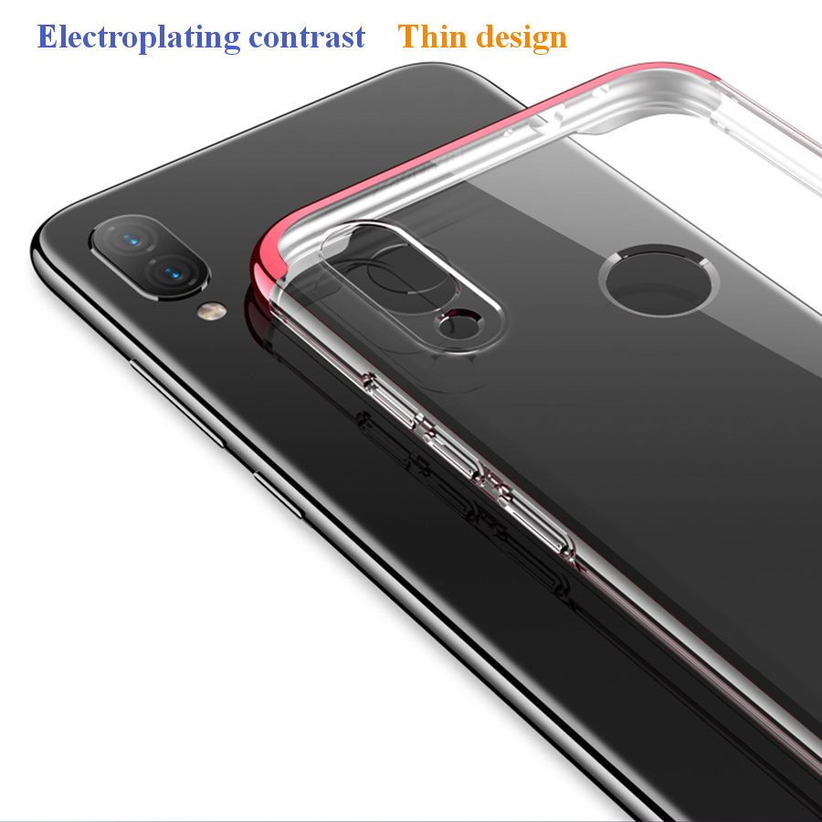 Bakeey-3-In-1-Detachable-Elac-plating-Transparent-Hard-PC-Protective-Case-For-Xiaomi-Redmi-Note-7--R-1473028