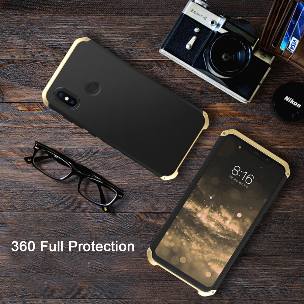 Bakeey-3-in-1-Aluminum-Metal-Frame-Plastic-Shockproof-Protective-Case-For-Xiaomi-Mi8-Mi-8-1347706