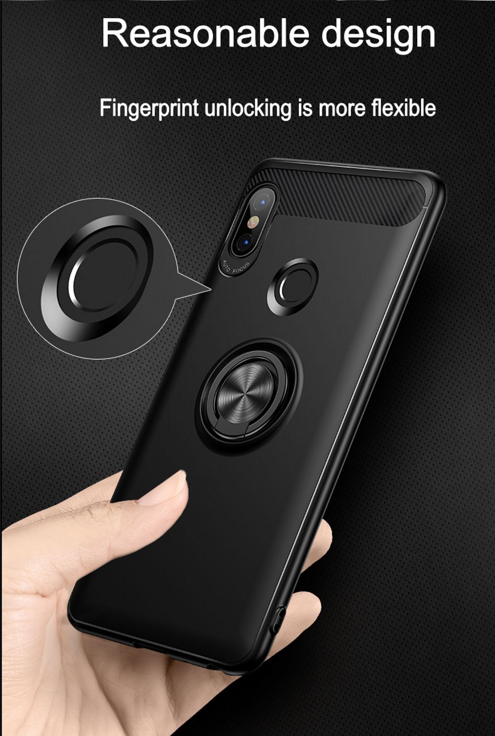 Bakeey-360deg-Adjustable-Metal-Ring-Kickstand-Magnetic-PC-Protective-Case-for-Xiaomi-Redmi-Note-5-1305910