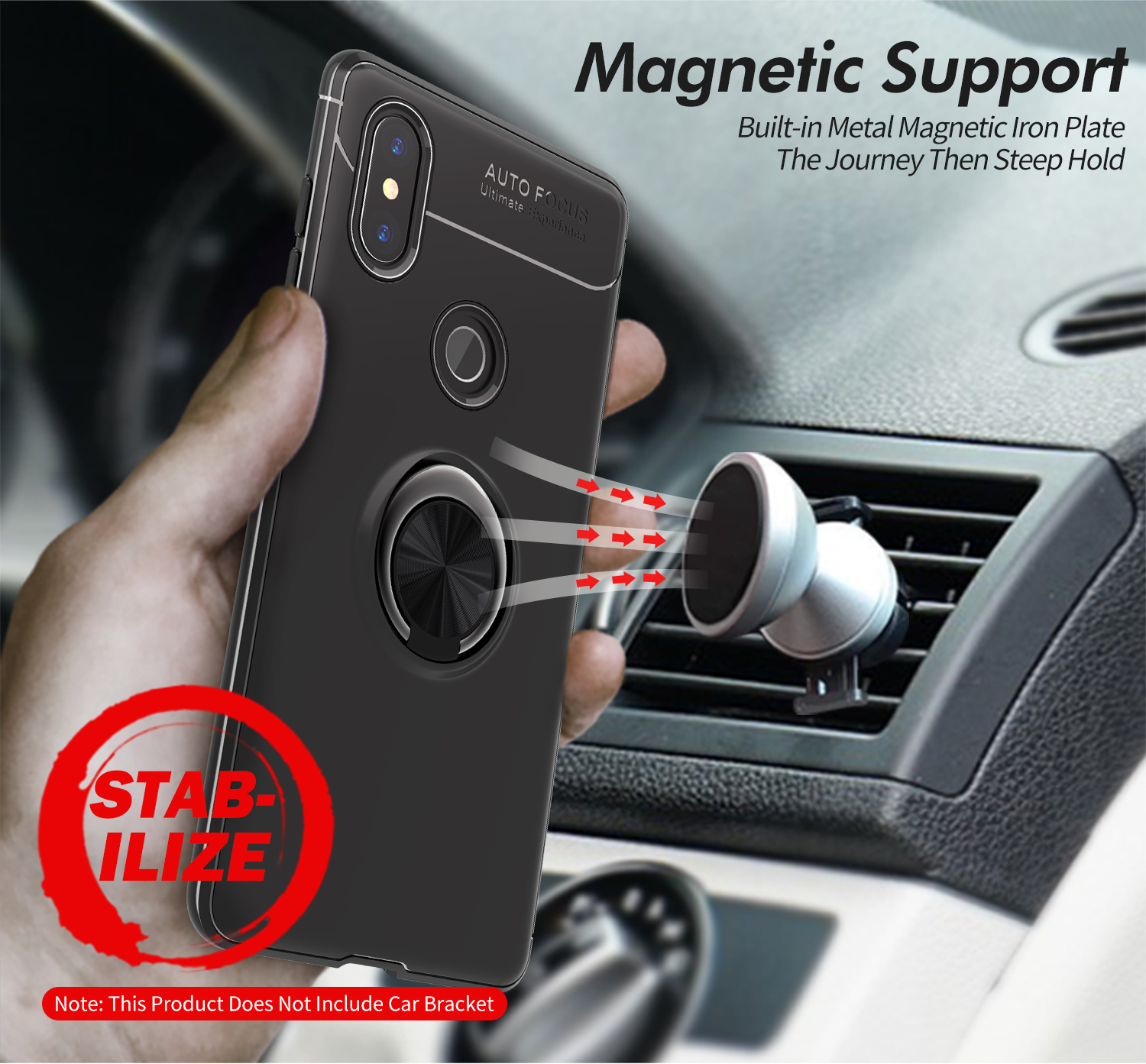 Bakeey-360deg-Adjustable-Metal-Ring-Kickstand-Magnetic-PC-Protective-Case-for-Xiaomi-Redmi-Note-6-Pr-1378687