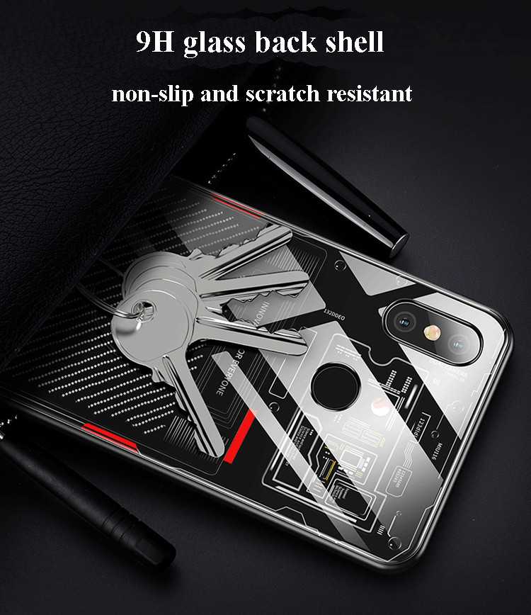 Bakeey-Change-Into-Mi8-Explorer-Edition-Tempered-Glass-Protective-Case-For-Xiaomi-Mi8-Mi-8-621-Inch-1346629