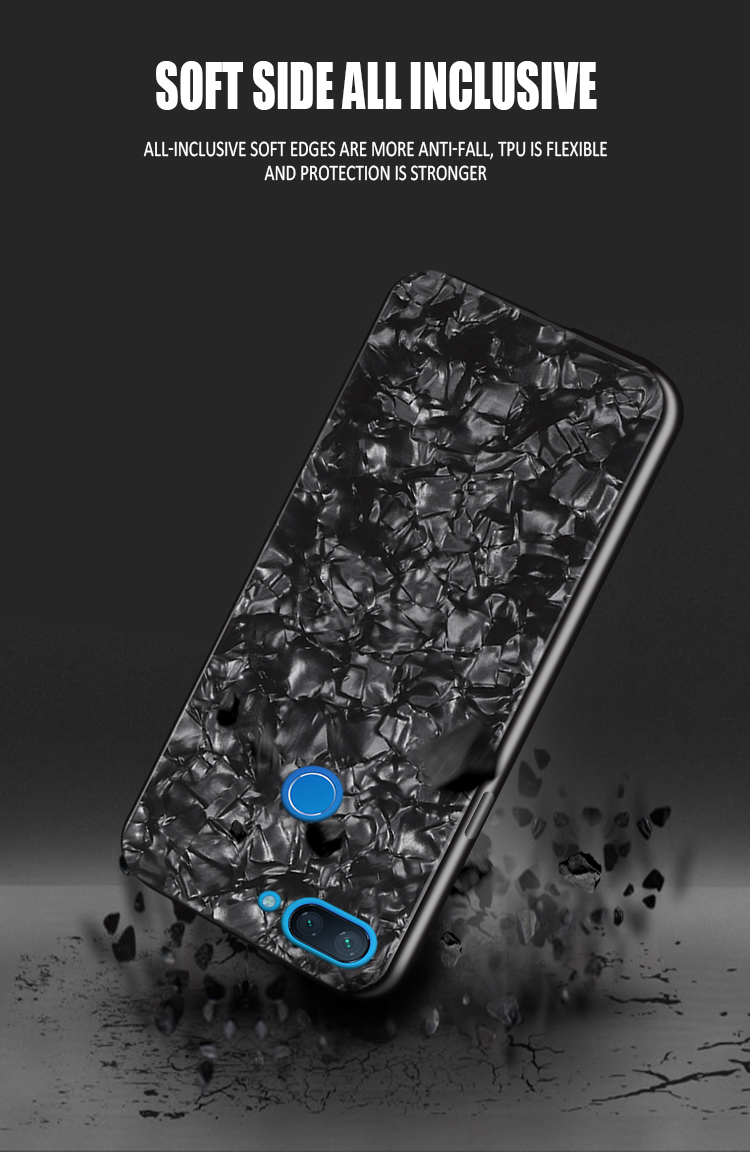 Bakeey-Shell-Glossy-Soft-Frame-Hard-Back-Tempered-Glass-Protective-Case-for-Xiaomi-Mi-8-Lite-1390606