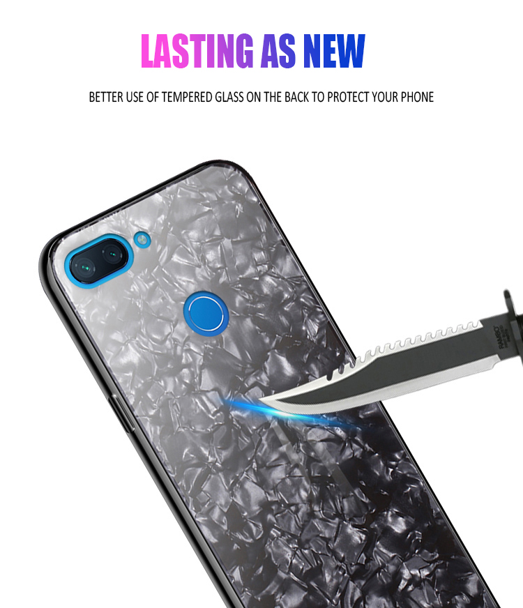 Bakeey-Shell-Glossy-Soft-Frame-Hard-Back-Tempered-Glass-Protective-Case-for-Xiaomi-Mi-8-Lite-1390606