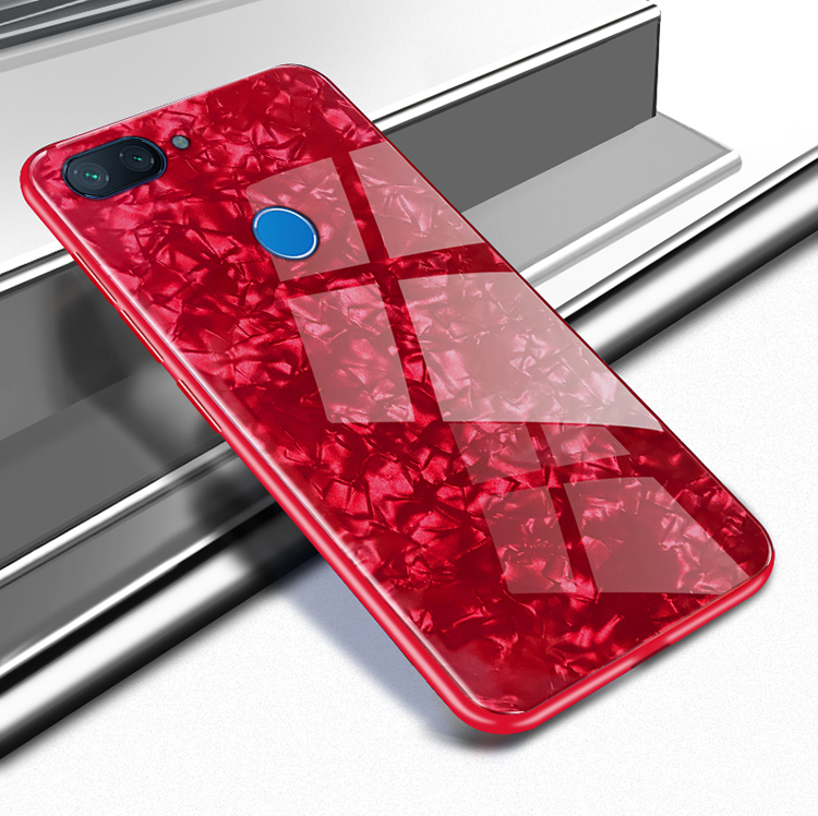 Bakeey-Shell-Glossy-Soft-Frame-Hard-Back-Tempered-Glass-Protective-Case-for-Xiaomi-Mi-8-Lite-1390606