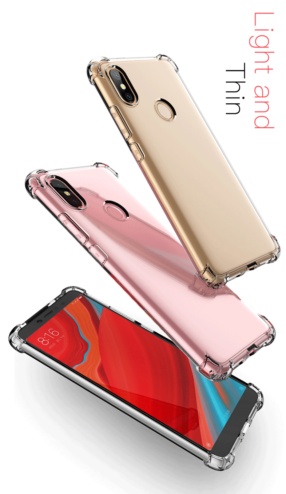 Bakeey-Transparent-Shockproof-Soft-TPU-Protective-Case-For-Xiaomi-Mi-A2-Lite--Xiaomi-Redmi-6-Pro-1339024