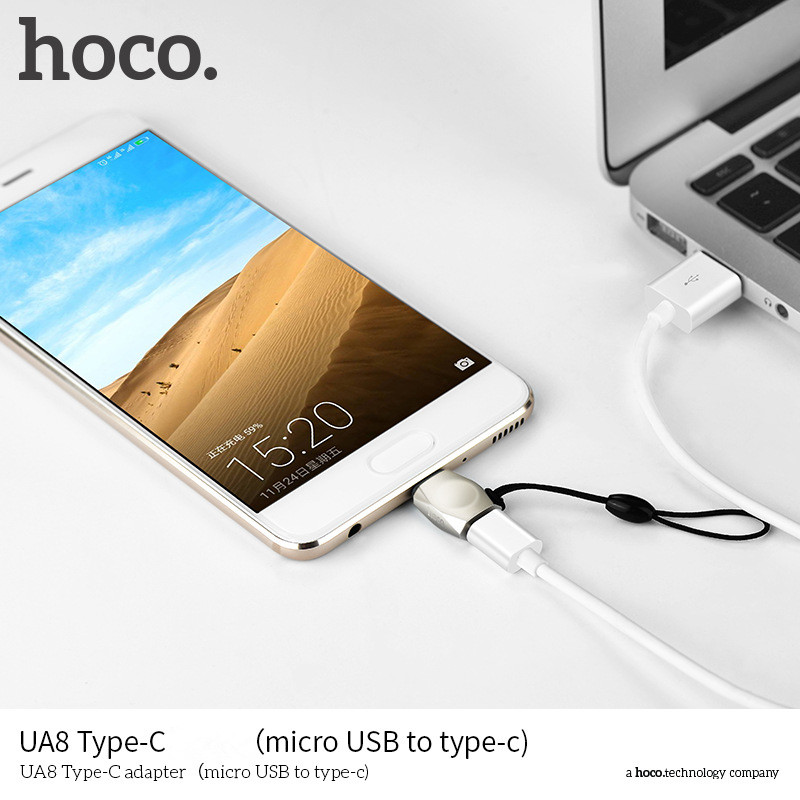 HOCO-Micro-USB-to-Type-C-Zinc-Alloy-Adapter-Male-to-Female-Converter-Suitable-for-Mobile-Phone-1316545