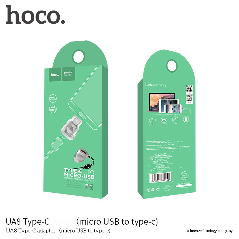 HOCO-Micro-USB-to-Type-C-Zinc-Alloy-Adapter-Male-to-Female-Converter-Suitable-for-Mobile-Phone-1316545