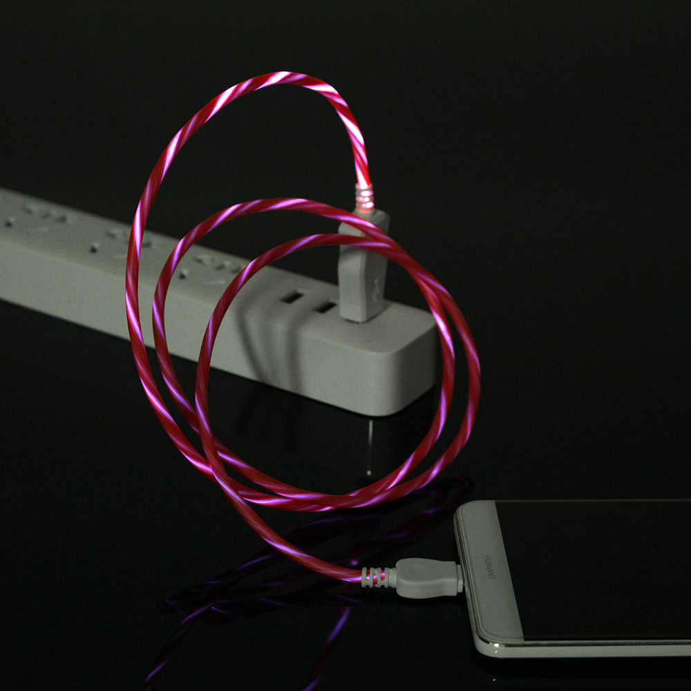 Bakeey-24A-Flowing-Light-Type-C-Fast-Charging-Data-Cable-1M-For-Smart-Phone-Tablet-1342759