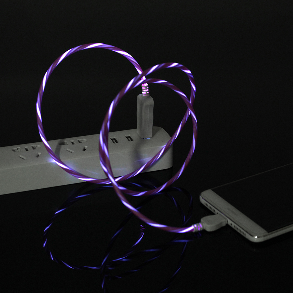 Bakeey-24A-Flowing-Light-Type-C-Fast-Charging-Data-Cable-1M-For-Smart-Phone-Tablet-1342759