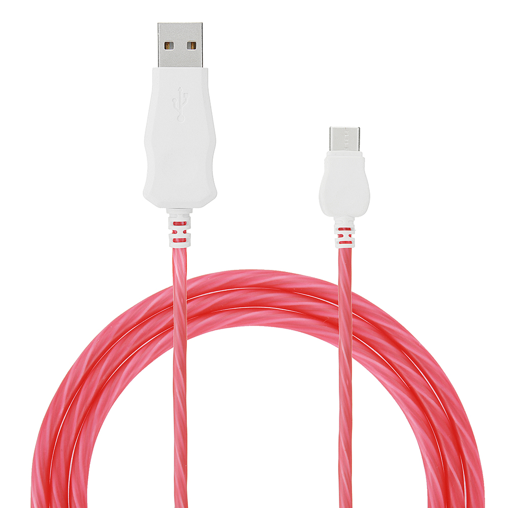 Bakeey-24A-Flowing-Light-Type-C-Fast-Charging-Data-Cable-1M-For-Smart-Phone-Tablet-1342759