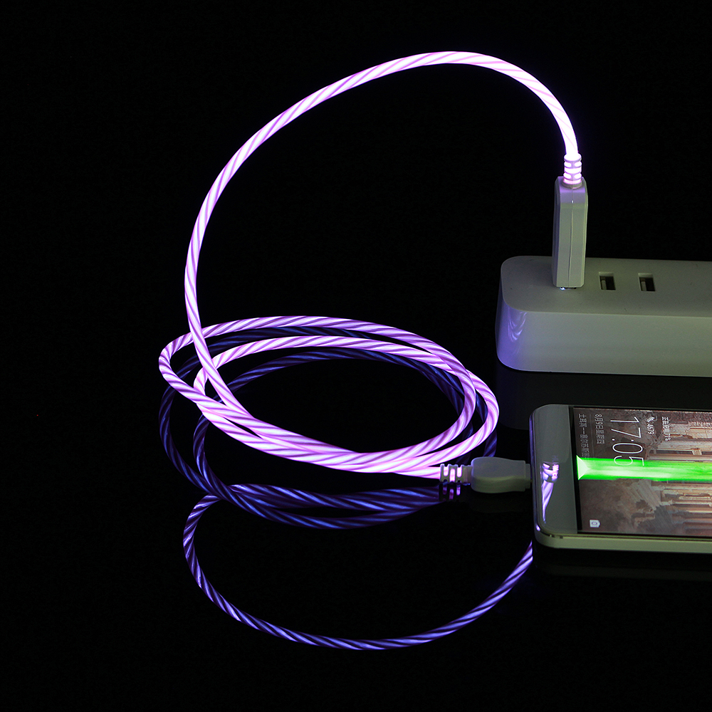 Bakeey-24A-Flowing-Light-Type-C-Fast-Charging-Data-Cable-1M-For-Smart-Phone-Tablet-1342759