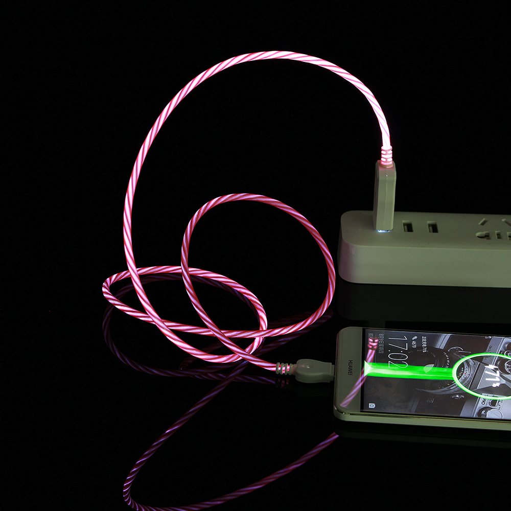 Bakeey-24A-Flowing-Light-Type-C-Fast-Charging-Data-Cable-1M-For-Smart-Phone-Tablet-1342759