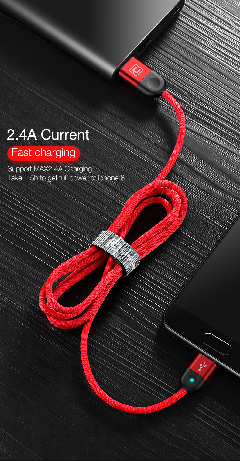Cafele-24A-Nylon-Braided-Type-C-Fast-Charing-Data-Cable-With-LED-Light-12M-For-Smart-Phone-Tablet-1345804