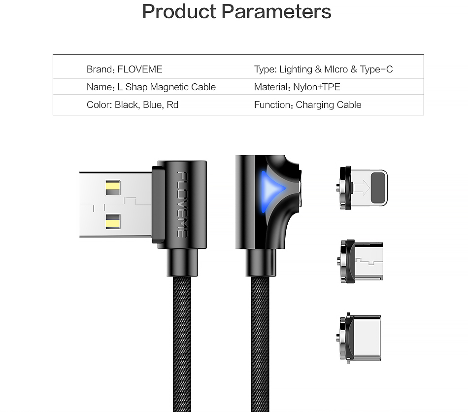 FLOVEME-90-Degree-Angle-Type-C-LED-Magnetic-Braided-Fast-Charging-Data-Cable-1M-For-Smart-Phone-1338457