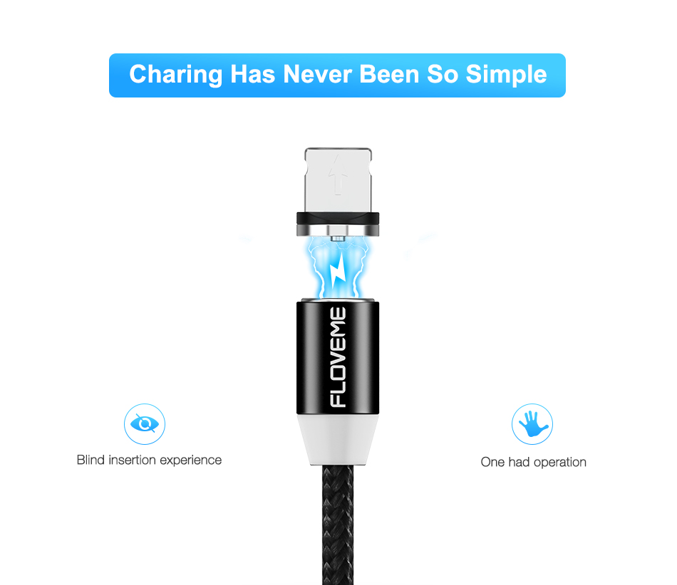 FLOVEME-Micro-USB-LED-Magnetic-Braided-Fast-Charging-Cable-1m-For-Redmi-Note-4-4X-S7-Edge-S6-1230347