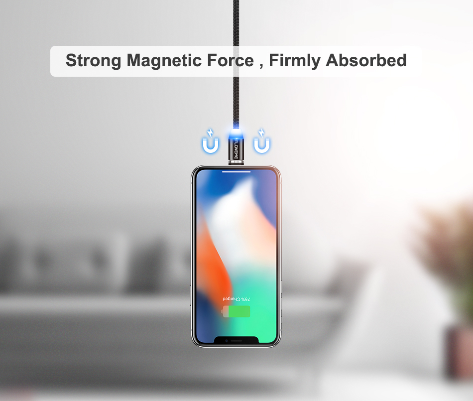 FLOVEME-Micro-USB-LED-Magnetic-Braided-Fast-Charging-Cable-1m-For-Redmi-Note-4-4X-S7-Edge-S6-1230347