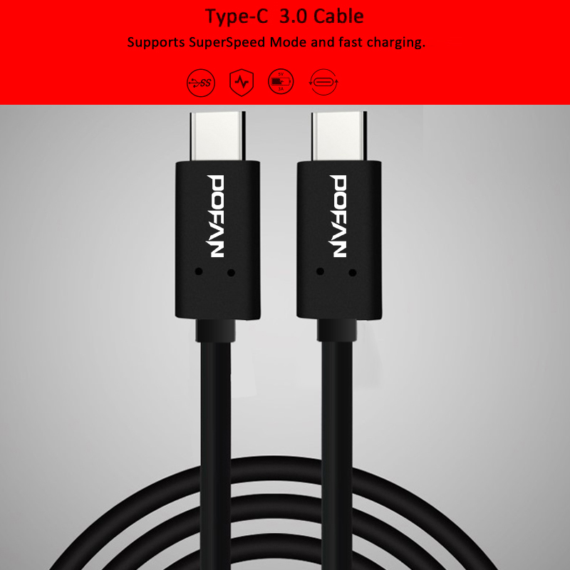 POFAN-P09-1m-Type-C-to-Type-C-30-USB-Data-Sync-Cable-for-Mobile-Phone-1186573