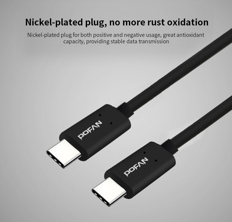 POFAN-P09-1m-Type-C-to-Type-C-30-USB-Data-Sync-Cable-for-Mobile-Phone-1186573