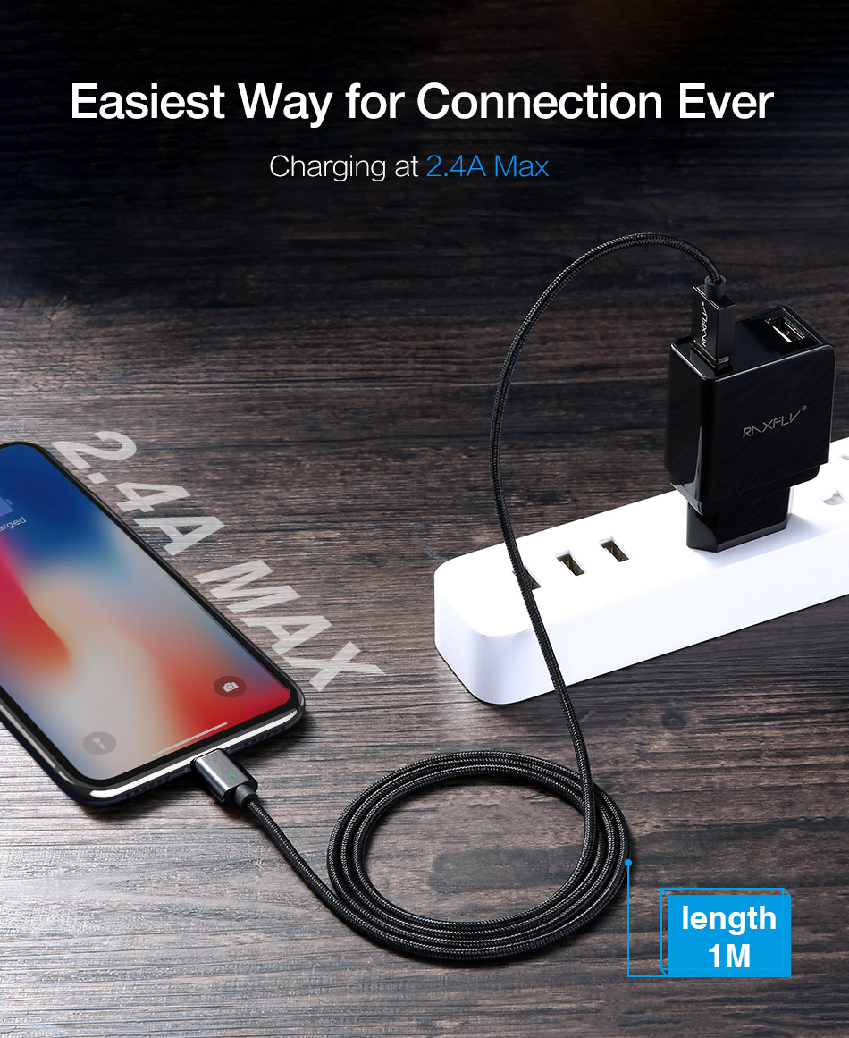 RAXFLY-24A-Magnetic-Type-C-Braided-Charging-Data-Cable-1M-For-Onplus-6-5t-Xiaomi-Mi8-Mi-A1-S9-1310929