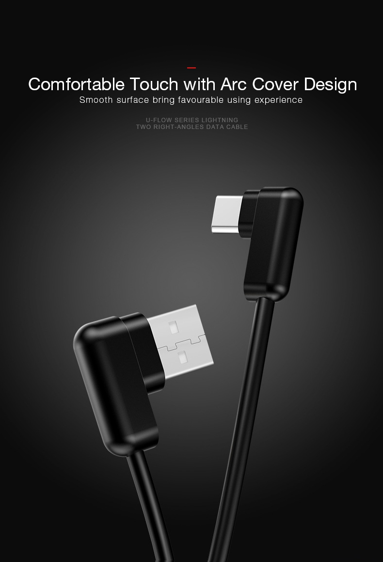 USAMS-Dual-90-Degree-Angle-Type-C-Fast-Charging-Data-Cable-12M-For-Oneplus-5t-Xiaomi-6-Mi-A1-Mix-2S-1294950