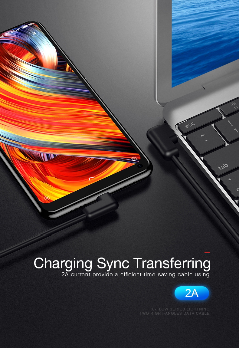 USAMS-Dual-90-Degree-Angle-Type-C-Fast-Charging-Data-Cable-12M-For-Oneplus-5t-Xiaomi-6-Mi-A1-Mix-2S-1294950