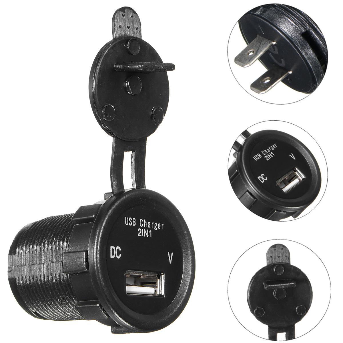 2-in1-Universal-USB-12-24V-Car-Charger-With-Automobile-Voltmeter-Disply-For-iphone-X-88Plus-Samsung-1236131