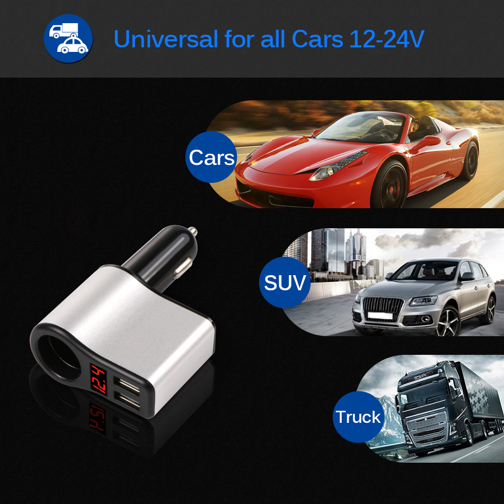 31A-2-Ports-USB-Fast-Charging-Car-Charger-With-OLED-Display-Cigarette-Lighter-For-iphone-X-88Plus-1208619