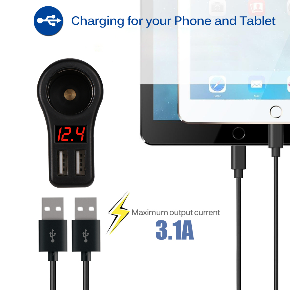 31A-2-Ports-USB-Fast-Charging-Car-Charger-With-OLED-Display-Cigarette-Lighter-For-iphone-X-88Plus-1208619