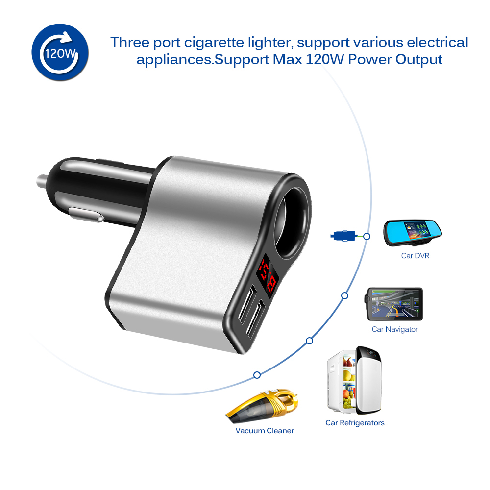 31A-2-Ports-USB-Fast-Charging-Car-Charger-With-OLED-Display-Cigarette-Lighter-For-iphone-X-88Plus-1208619