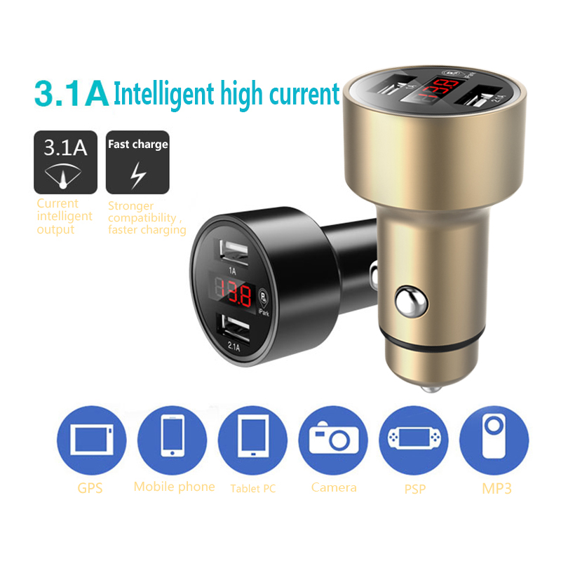 31A-2Ports-Bluetooth-Positioning-Fast-Charging-Car-Charger-With-OLED-Display-For-iphone8X-Samsung-1210364