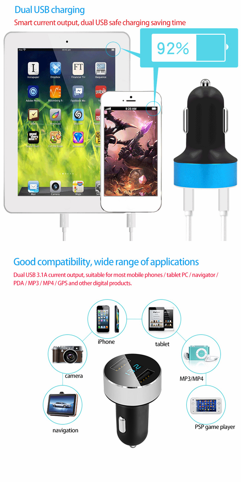 31A-Dual-USB-LED-Display-Quick-Charge-Car-charger-For-iPhone-X-8-Plus-OnePlus-5-S8-Xiaomi-6-1198328