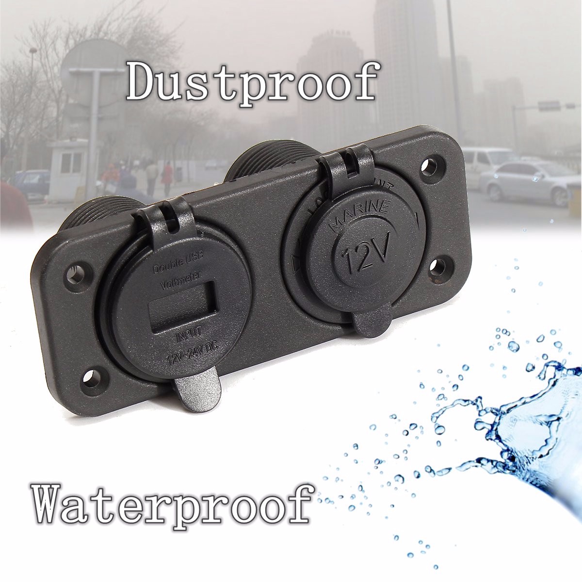 DC12-24V-Cigarette-Lighter-Socket2-Dual-USB-PortsLED-Digital-Display-Voltmeter-For-iphoneX-Samsung-1235956