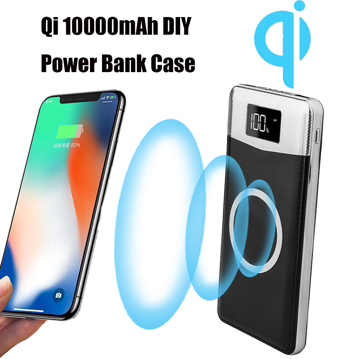 1000mAh-QI-Wireless-Charging-Charger-Power-Bank-DIY-Plastic-Case-Case-With-Flashlight-1277325