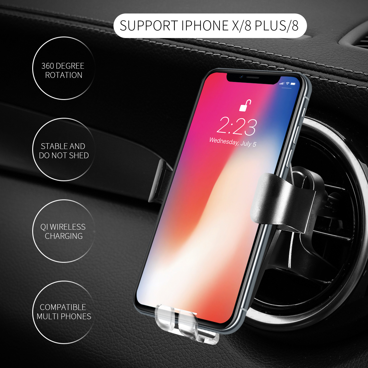 10W-Qi-Wireless-Car-Fast-Charger-Gravity-Air-Vent-Holder-for-iPhone-X-Samsung-S8-1216278