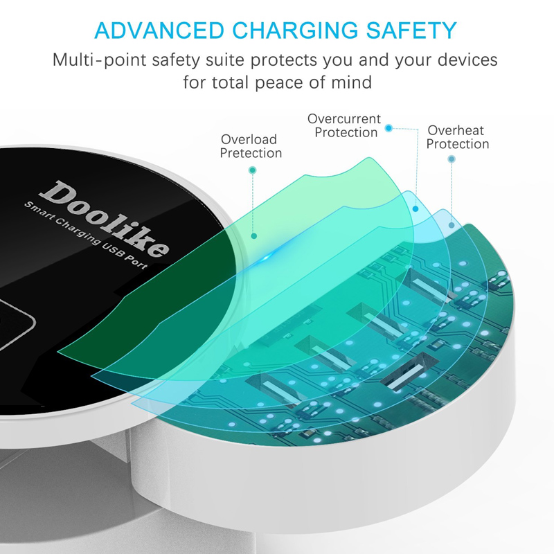 Bakeey-DL-CDA-16W-10Ports-USB-Charger-With-Wireless-Charger-For-iPhone-X-88Plus-Samsung-S8-Xiaomi-m-1289443