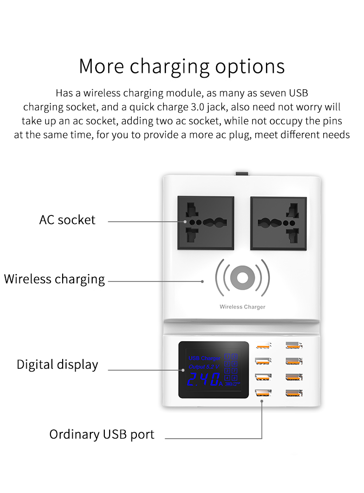 Bakeey-Qi-Wireless-Charger-Pad-8-Ports-USB-Smart-Charger-with-Led-Display-EU-Plug-Power-Charger-1350186