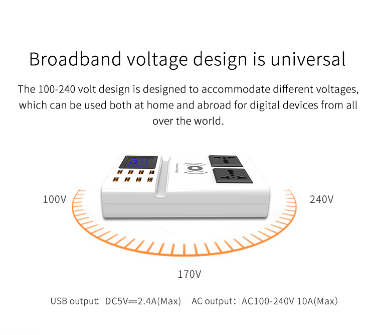 Bakeey-Qi-Wireless-Charger-Pad-8-Ports-USB-Smart-Charger-with-Led-Display-EU-Plug-Power-Charger-1350186